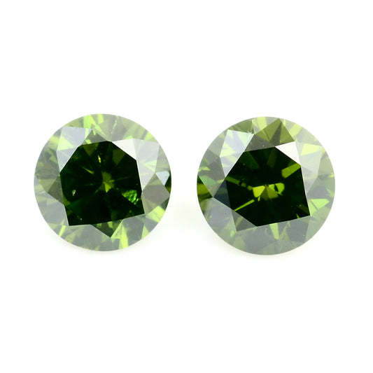0.41 Green Diamond Round Loose Gemstone