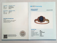 1.75 Ct Oval Mixed Cut Natural Sapphire 14K Gold Ring