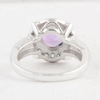 2.38 Ct Round Amethyst 925 Sterling Silver Ring