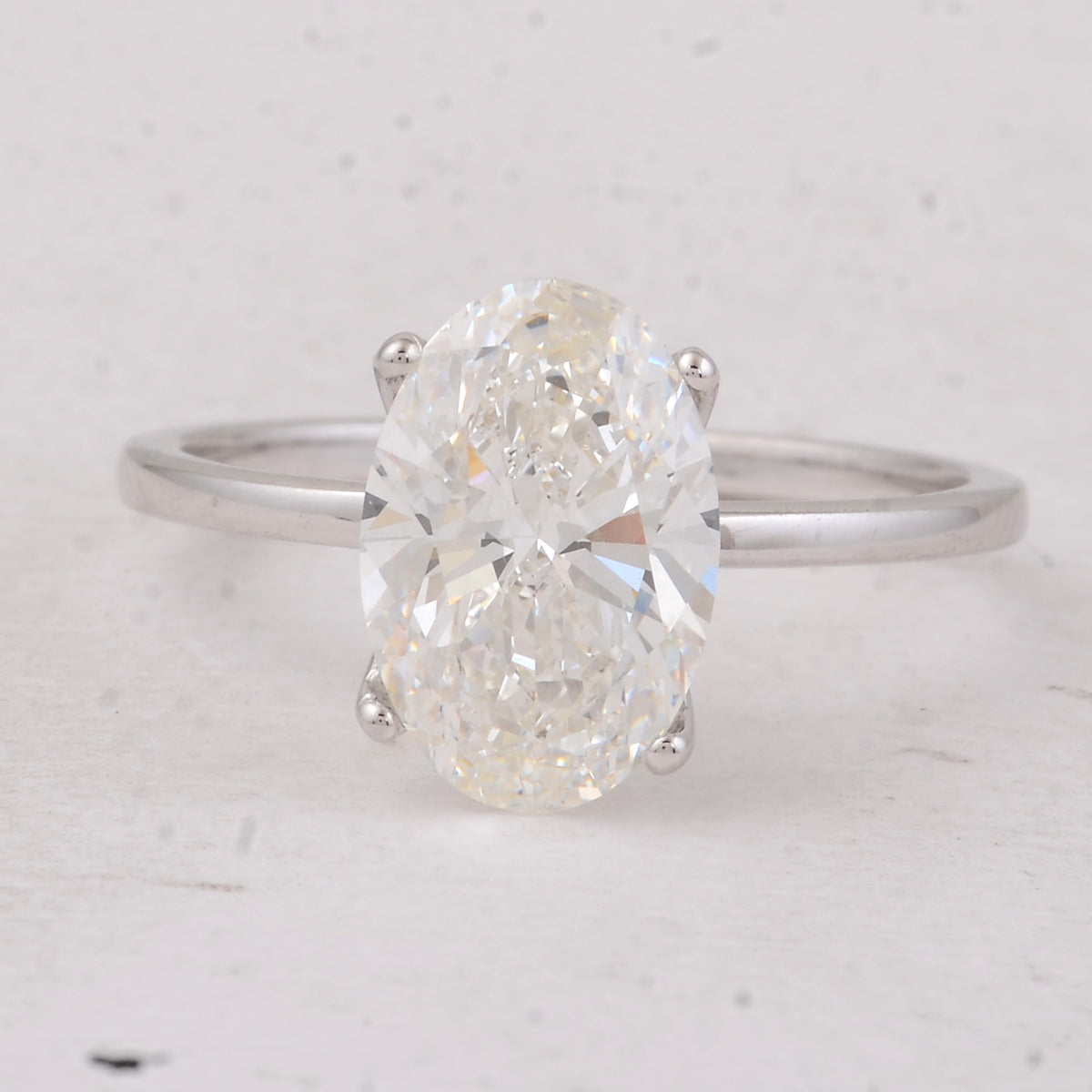 2.73 Carats Lab Grown Diamond 14K Gold Ring