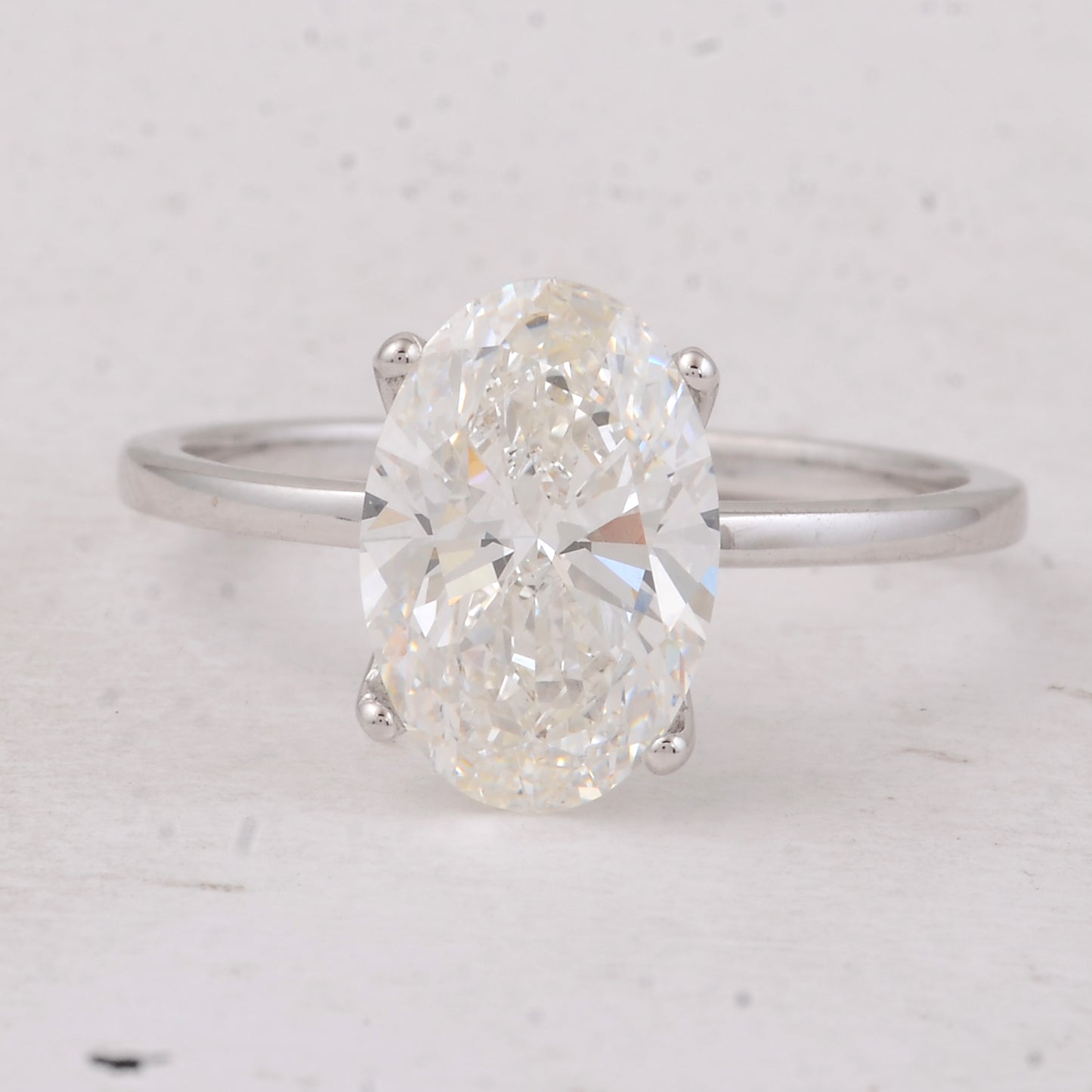 2.73 Carats Lab Grown Diamond 14K Gold Ring