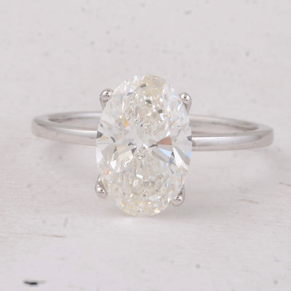 2.73 Carats Lab Grown Diamond 14K Gold Ring