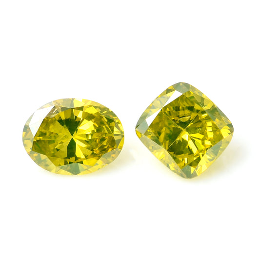 0.81 Carat Yellow Diamond Oval, Octagon Loose Gemstone