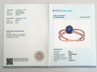 1.24 Ct Oval Mixed Cut Natural Sapphire 14K Gold Ring