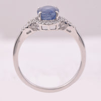 2.28 Ct Oval Mixed Cut Natural Sapphire 950 Platinum Ring