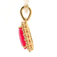 2.78 Ct Oval Ruby 14K Gold Pendant