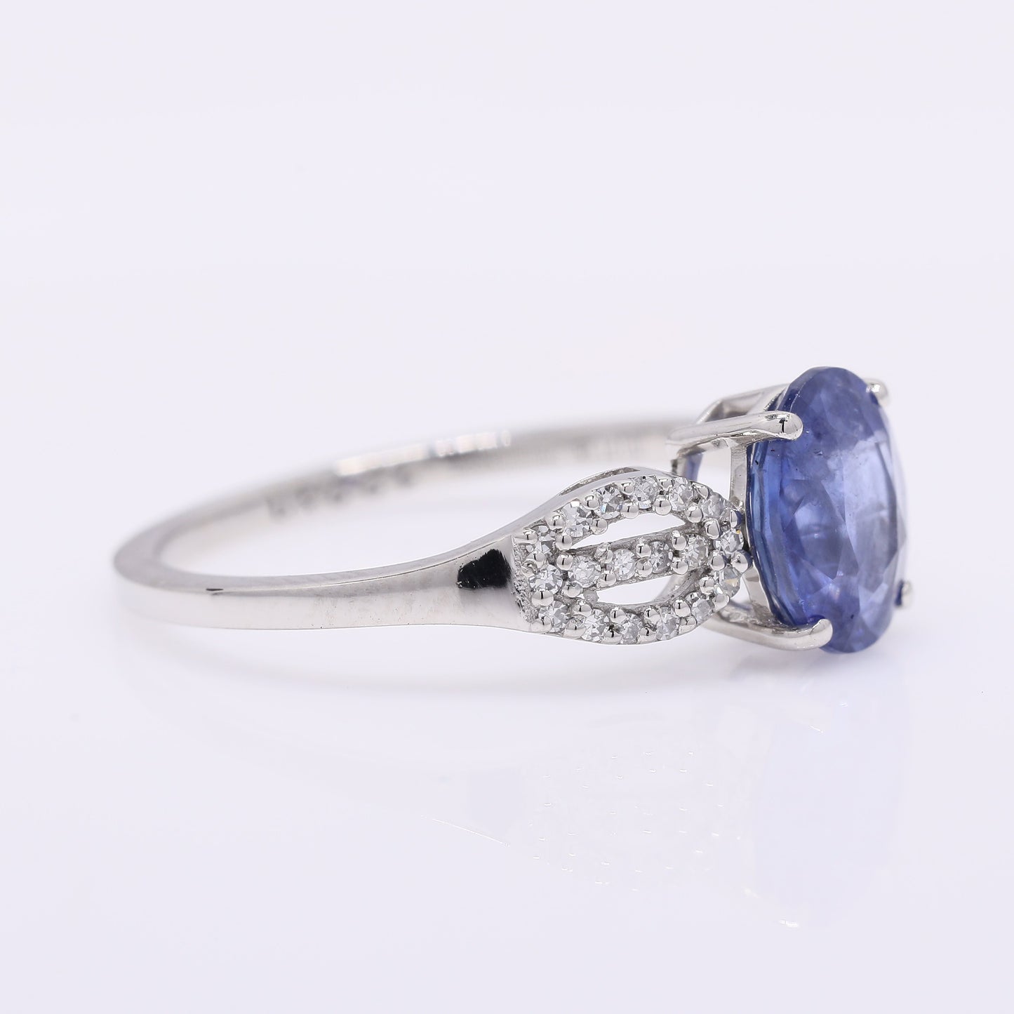 1.85 Ct Oval Mixed Cut Natural Sapphire 950 Platinum Ring