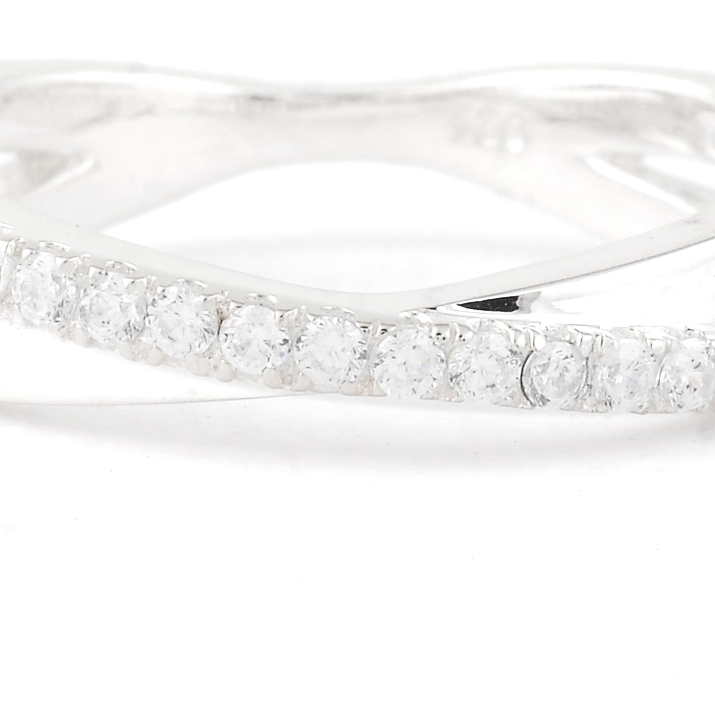 0.40 Ct Round Cubic Zirconia, 925 Sterling Silver Ring