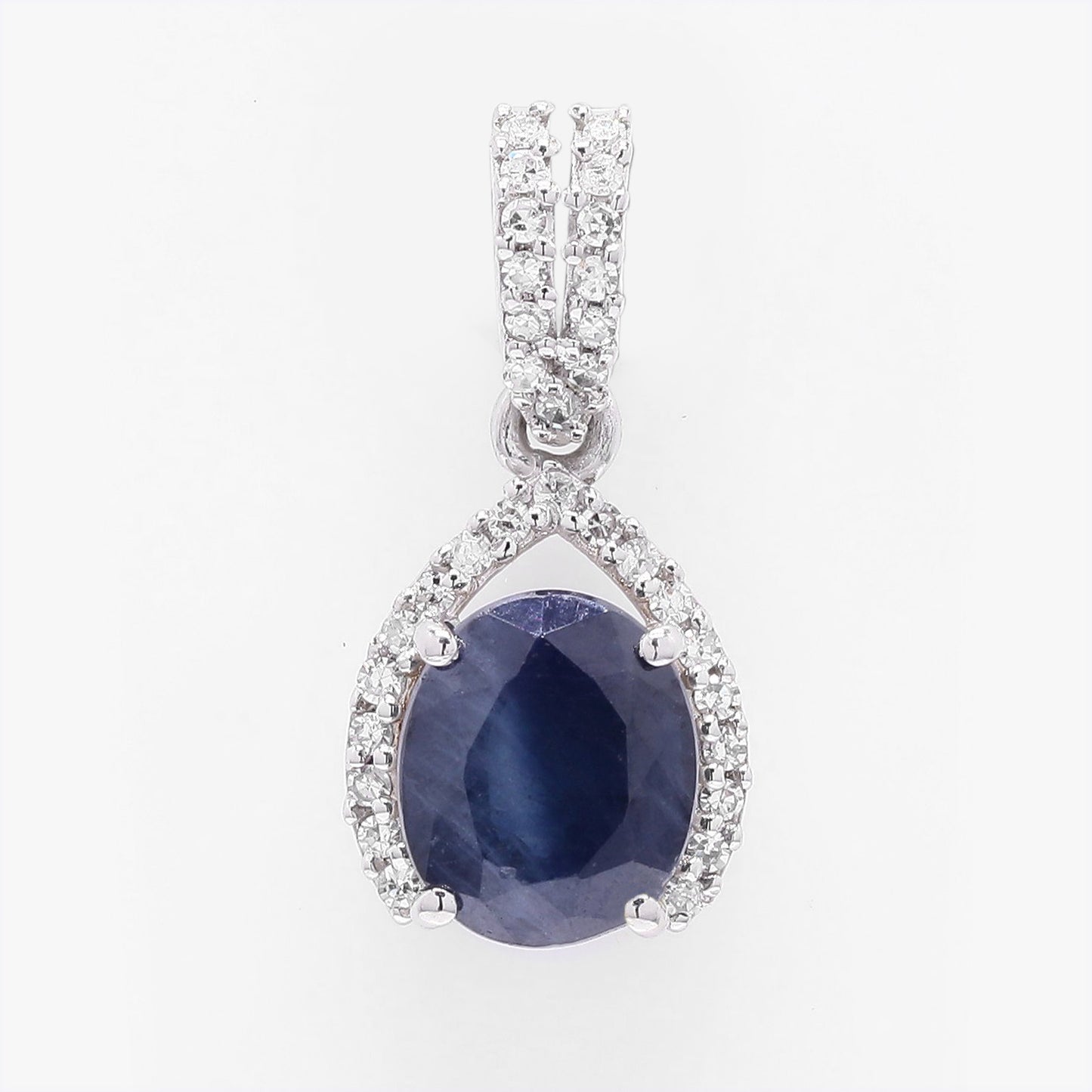 1.68 Ct Oval Mixed Cut Natural Sapphire 950 Platinum Pendant