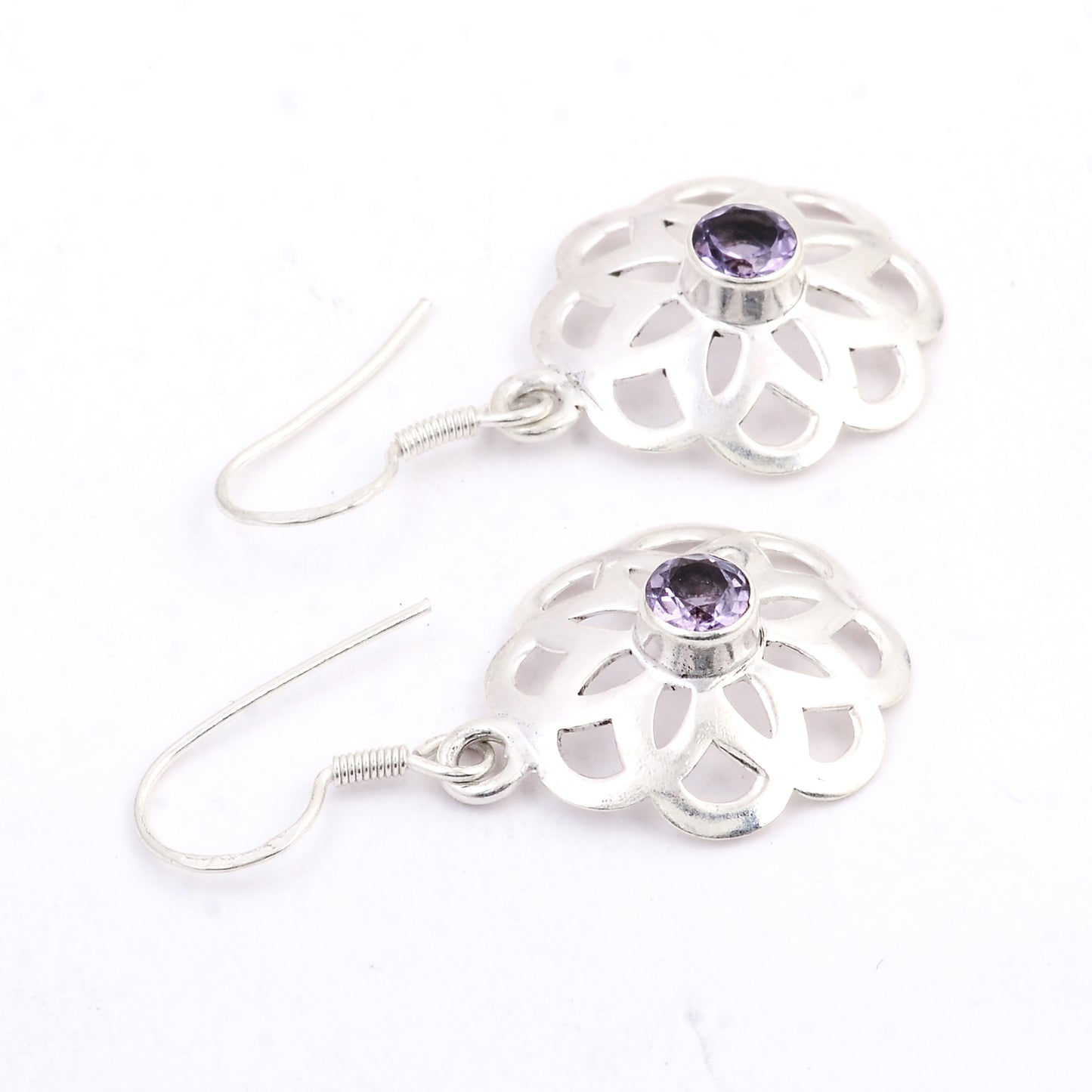 2.87 Ct Amethyst 925 Sterling Silver Earrings