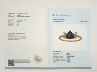 1.18 Ct Triangle Natural Green Tourmaline 14K Gold Ring