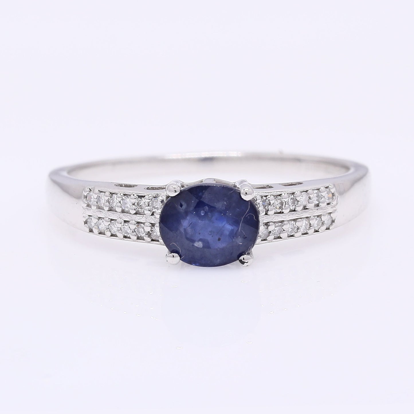 1.14 Ct Oval Mixed Cut Natural Sapphire 950 Platinum Ring