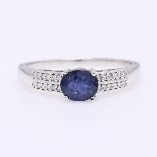 1.14 Ct Oval Mixed Cut Natural Sapphire 950 Platinum Ring