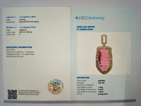 1.74 Ct Fancy Natural Tourmaline 14K Gold Pendant