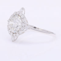 2.57 Carats Lab Grown Diamond 14K Gold Ring
