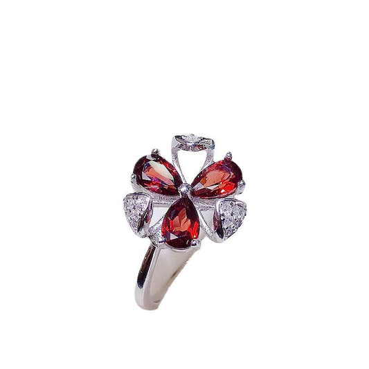 Garnet 925 Sterling Silver Ring