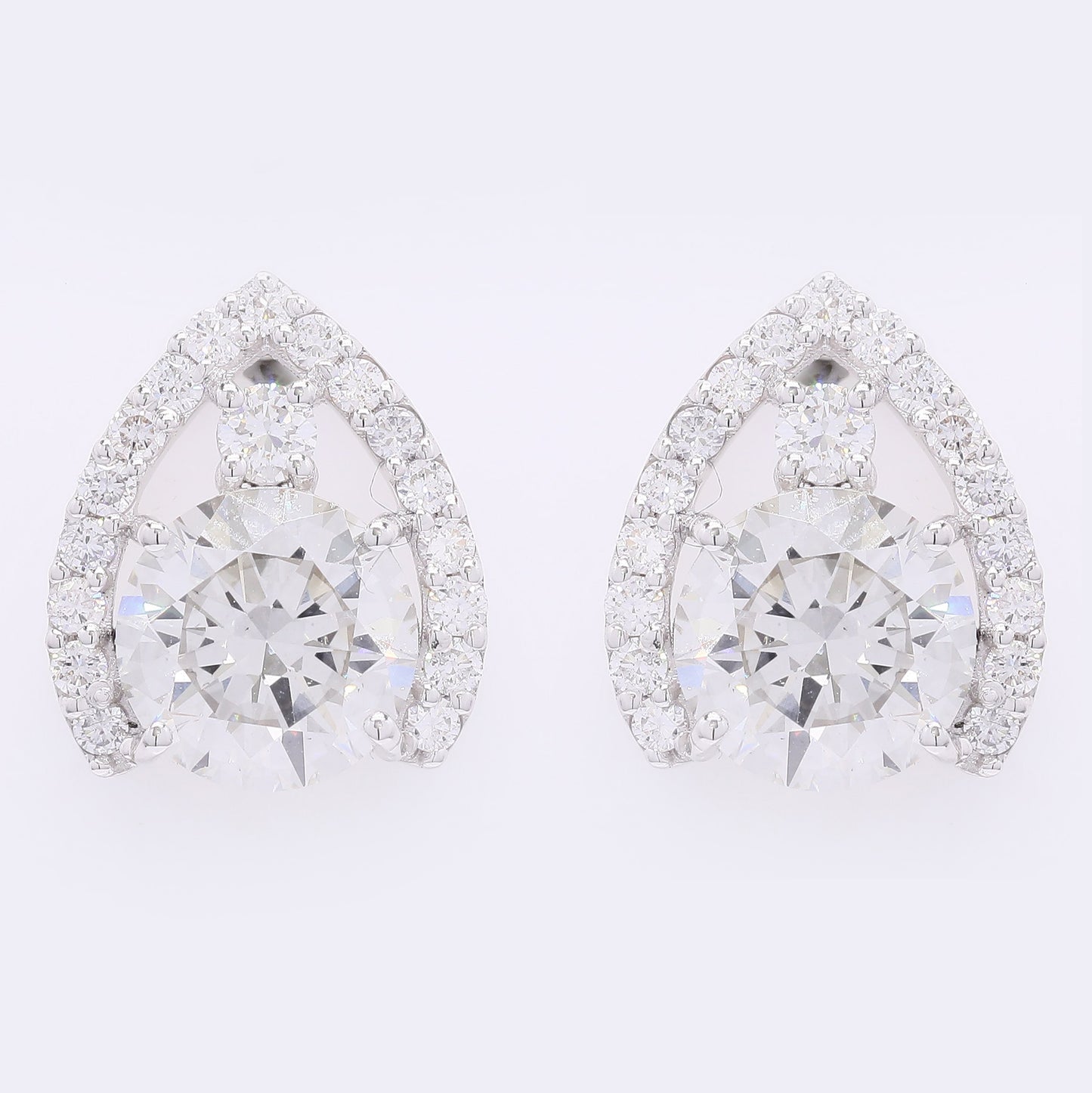 3.55 Carats Lab Grown Diamond 14K Gold Earrings