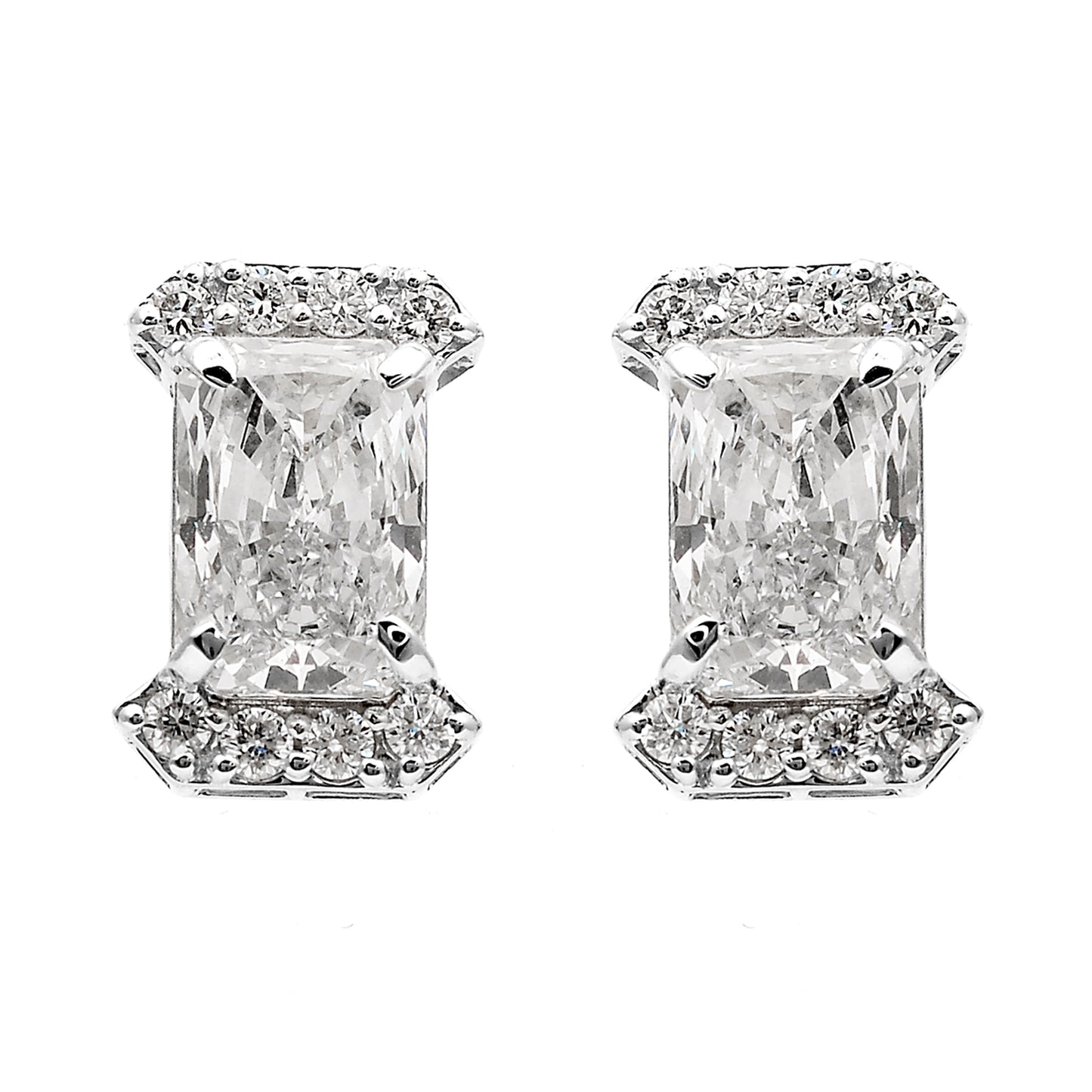 4.33 Carats Lab Grown Diamond 14K Gold Earrings