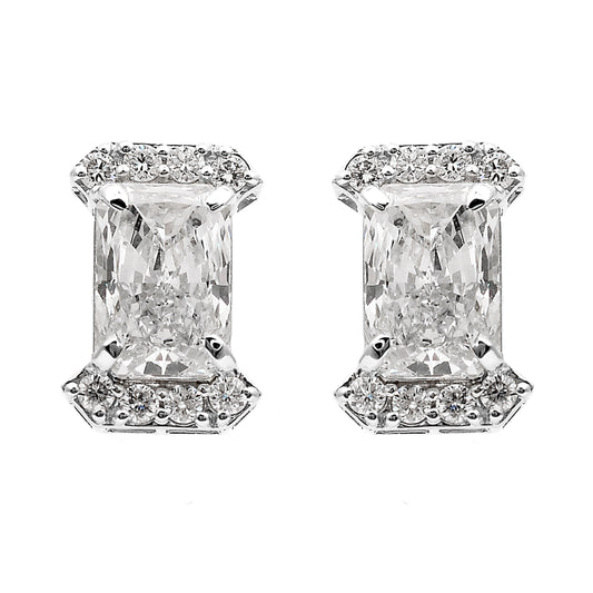 4.33 Carats Lab Grown Diamond 14K Gold Earrings