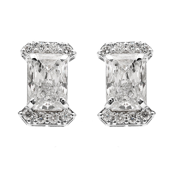4.33 Carats Lab Grown Diamond 14K Gold Earrings