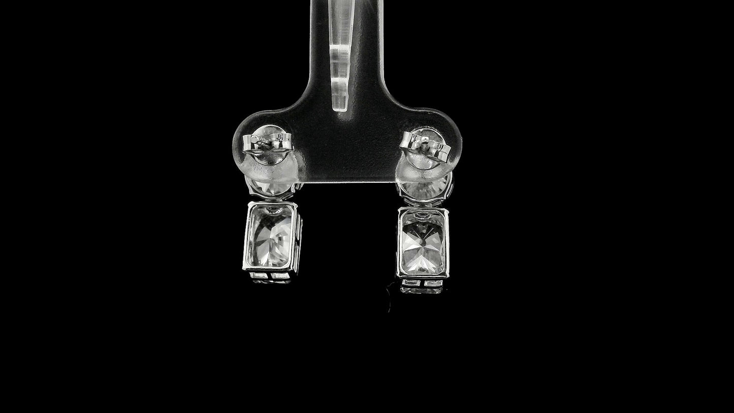 5.36 Carats Lab Grown Diamond 14K Gold Earrings