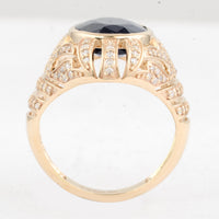 6.75 Carats Natrual Corundum Sapphire 14K Gold Ring