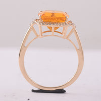 2.98 Ct Cushion Br.Opal 9K Gold Ring