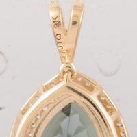 1.64 Ct Trillion Tourmaline 9K Gold Pendant