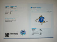 2.93 Ct Cushion Natural Tanzanite 14K Gold Ring