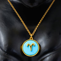 7.78 Ct Round Turquoise 925 Sterling Silver Pendant