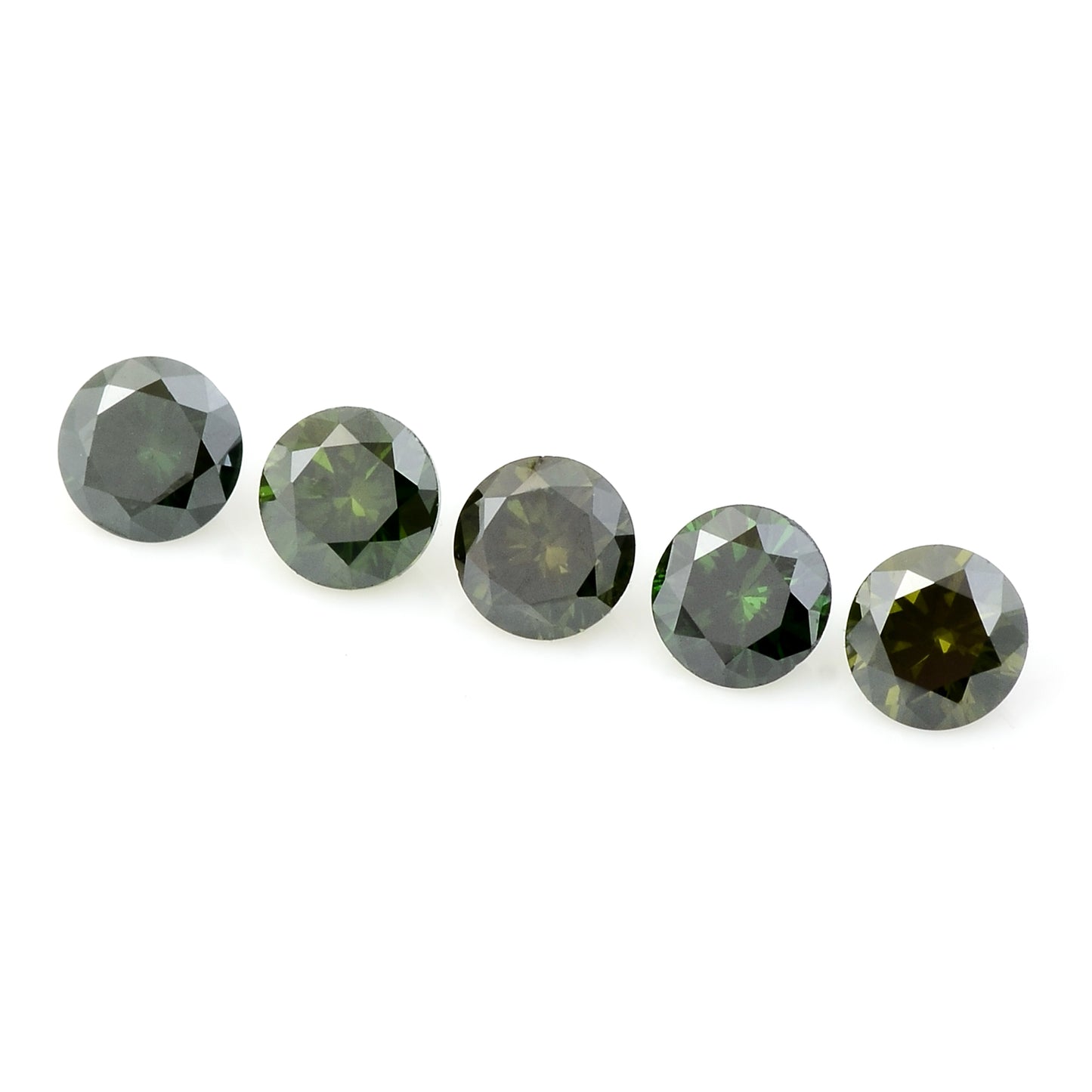 0.65 Green Diamond Round Loose Gemstone