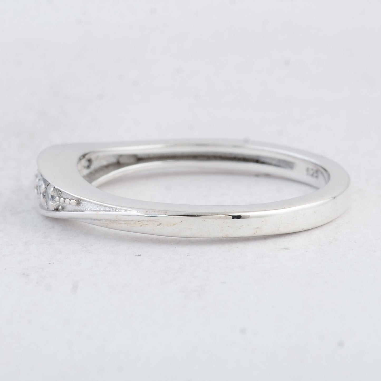 0.38 Ct Round Cubic Zirconia 925 Sterling Silver Ring