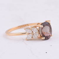 1.91 Ct Oval Natural Pink Tourmaline 14K Gold Ring