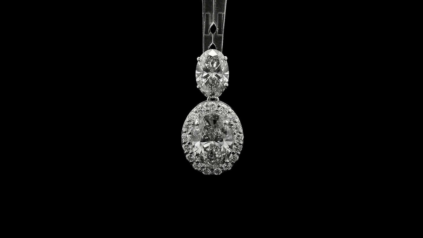 3.39 Carats Lab Grown Diamond 14K Gold Pendant
