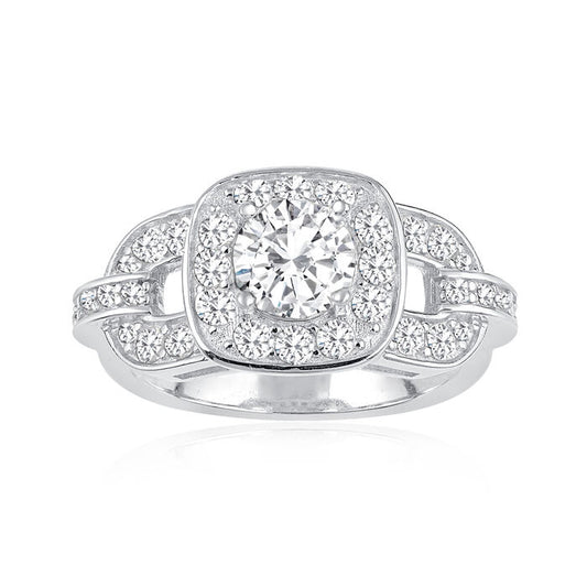 1.712 ct. t.w. Moissanite Ring in Sterling Silver. Size 7