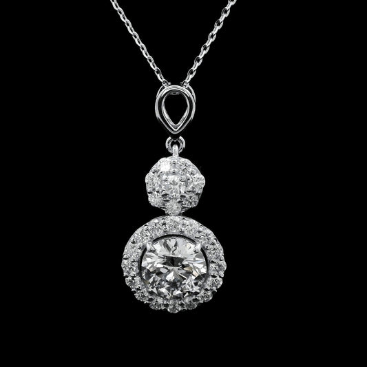 2.19 Carats Lab Grown Diamond 14K Gold Pendant
