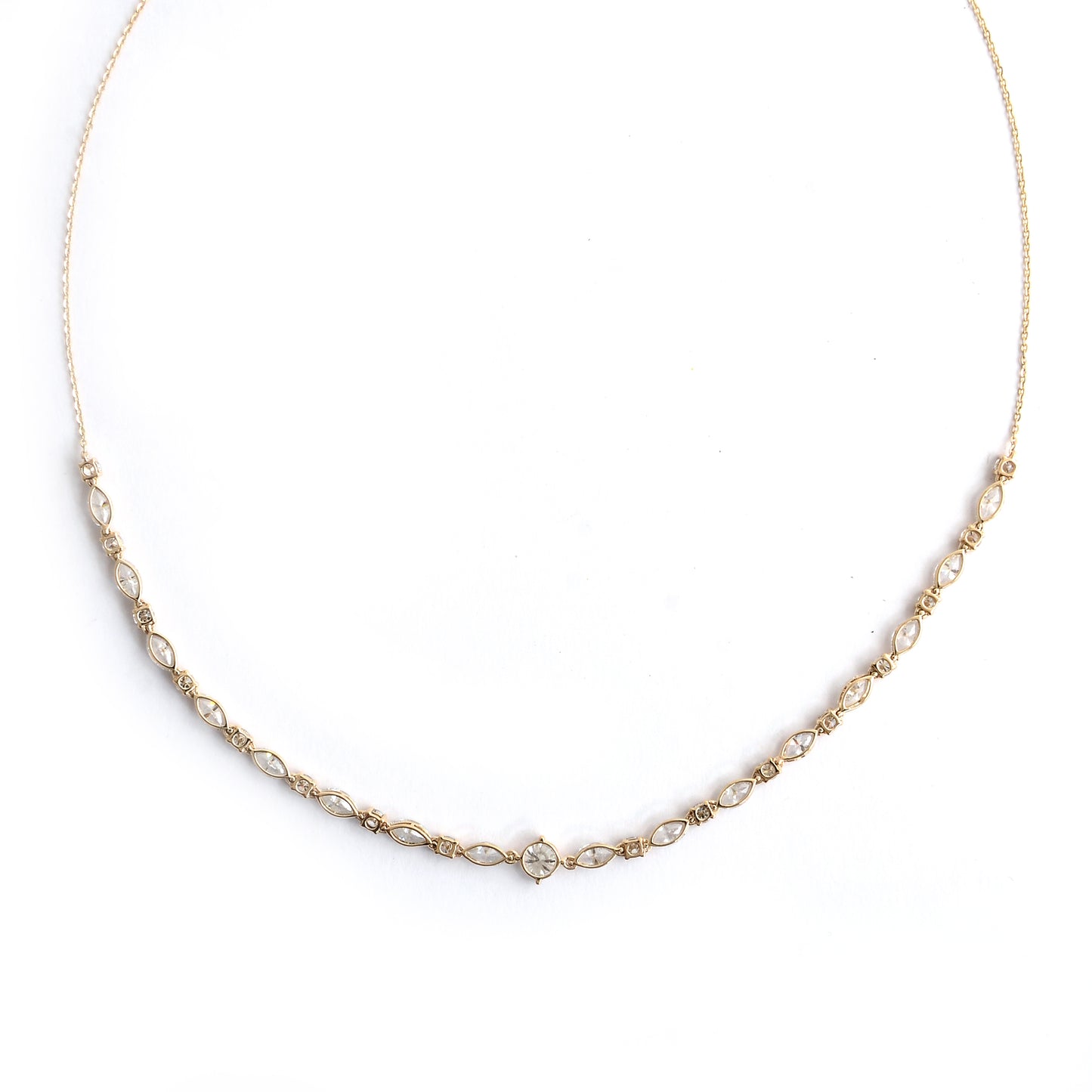 5.34 Carats Lab Grown Diamond 14K Gold Necklace