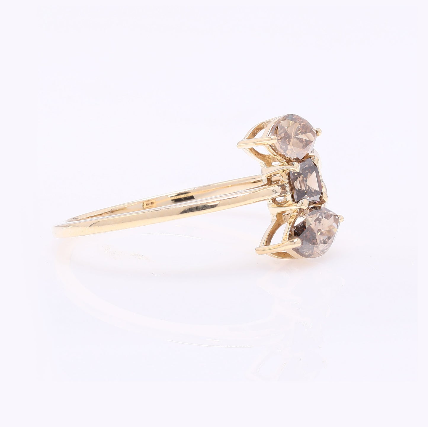 0.91 Ct Marquise Fancy Diamond 14K Gold Ring