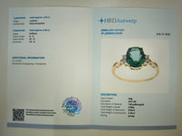 2.35 Ct Cushion Natural Apatite 14K Gold Ring