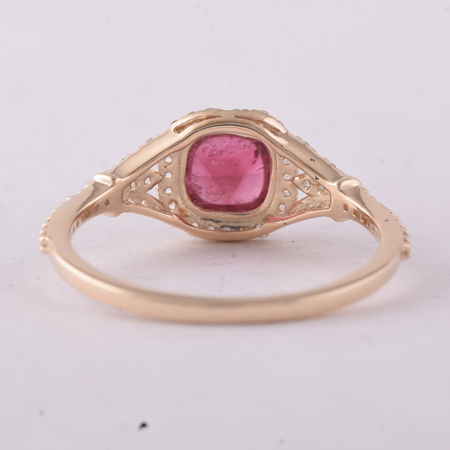 1.47 Ct Cushion Tourmaline 9K Gold Ring