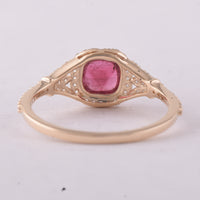 1.47 Ct Cushion Tourmaline 9K Gold Ring