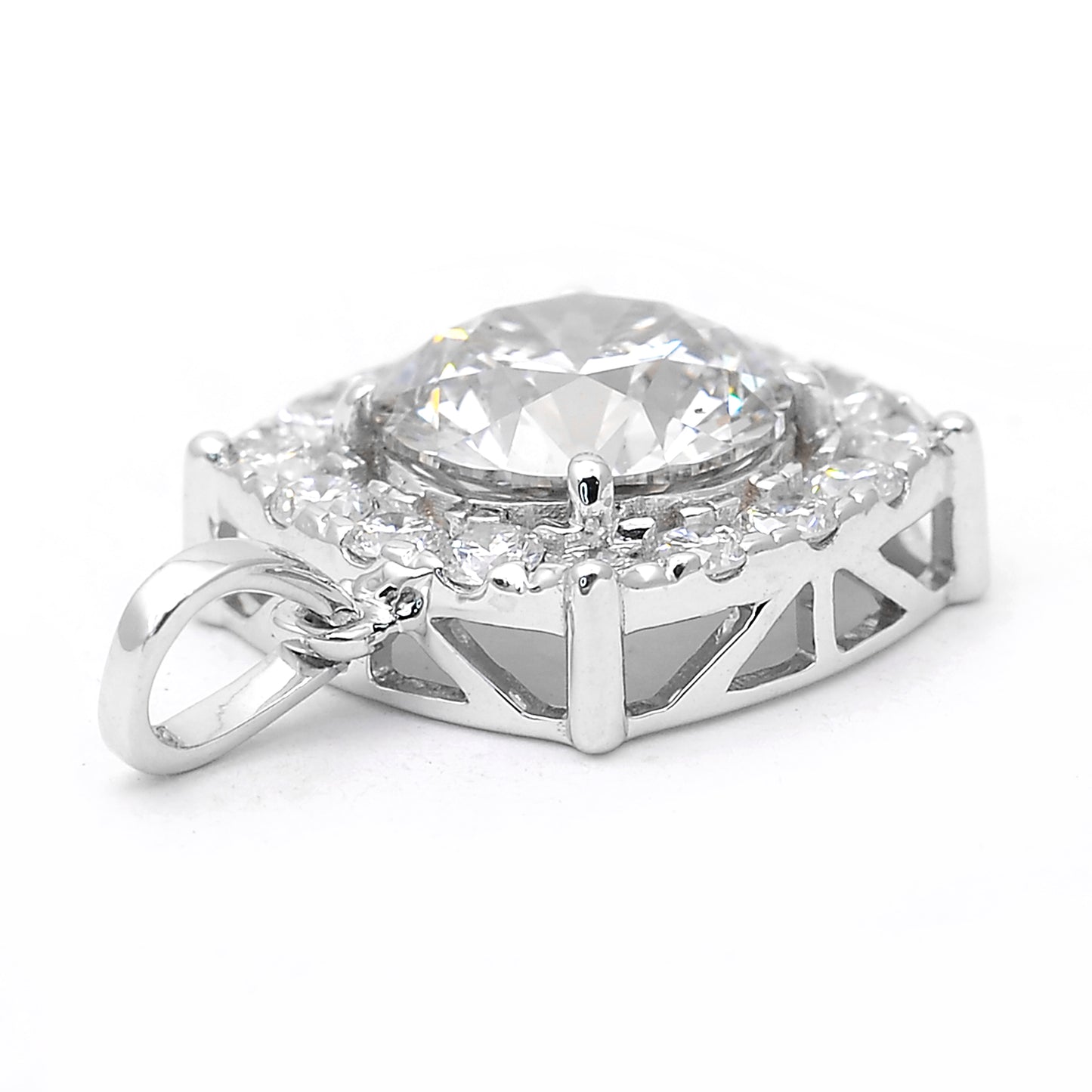 2.17 Carats Lab Grown Diamond 14K Gold Pendant