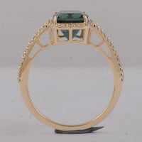 2.14 Ct Cushion Tourmaline 9K Gold Ring