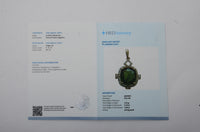 4.45 Ct Cushion Mixed Cut Natural Green Sapphire 14K Gold Pendant