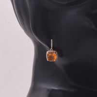 2.15 Ct Cushion Mixed Cut Natural Fire Opal 14K Gold Earrings