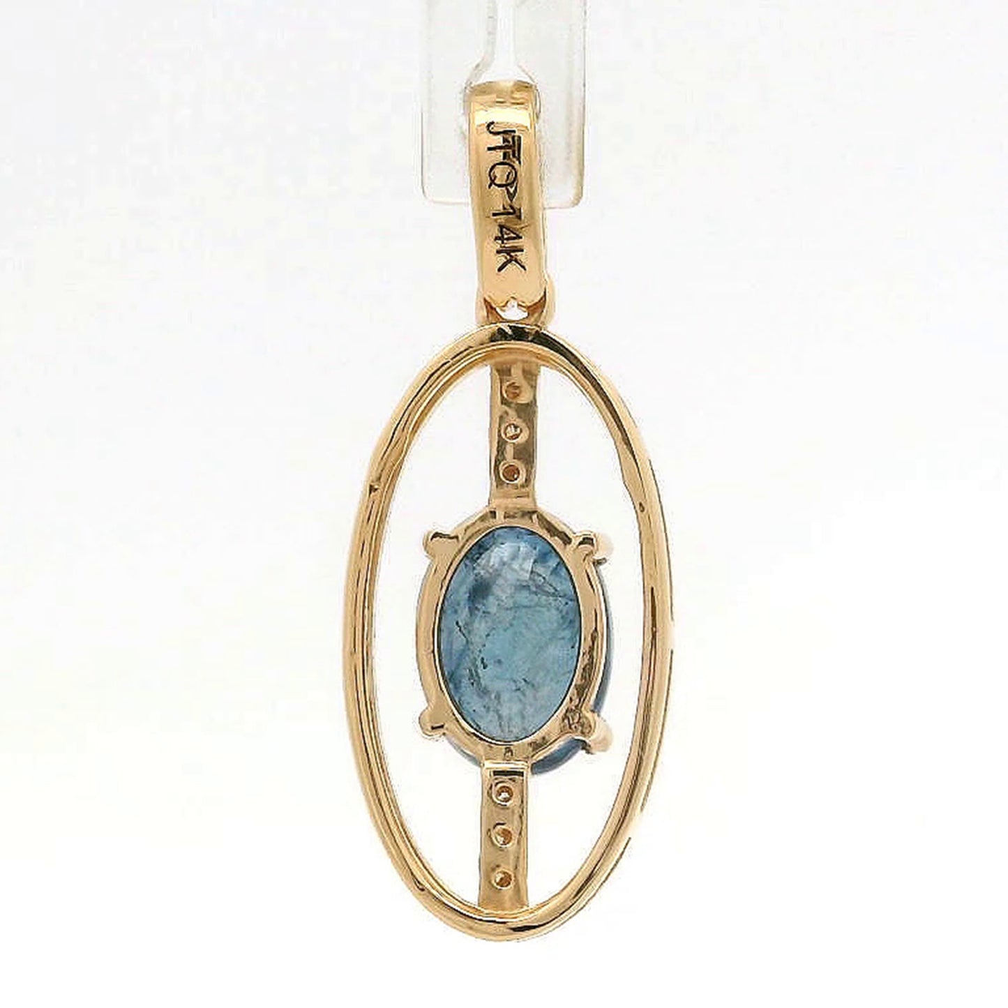 1.26 Ct Oval Sapphire 14K Gold Pendant