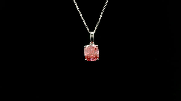 2.01 Carats Pink Lab Grown Diamond 14K Gold Pendant