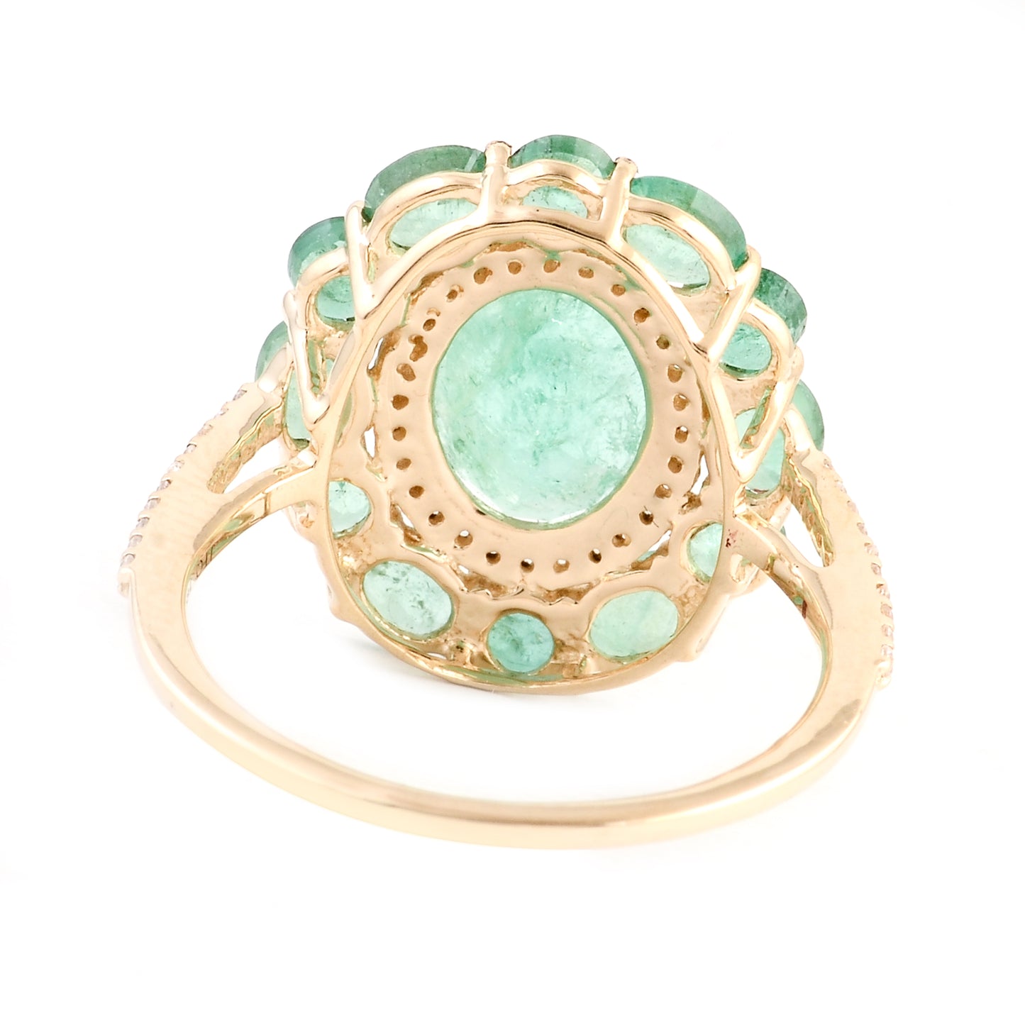 3.62 Ct Oval Emerald 14K Gold Ring