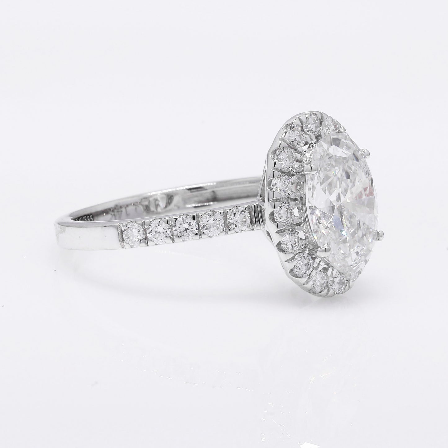2.41 Ct Oval Brilliant Lab Grown Diamond 14K Gold Ring