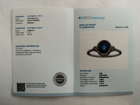 1.70 Ct Oval Mixed Cut Natural Sapphire 950 Platinum Ring